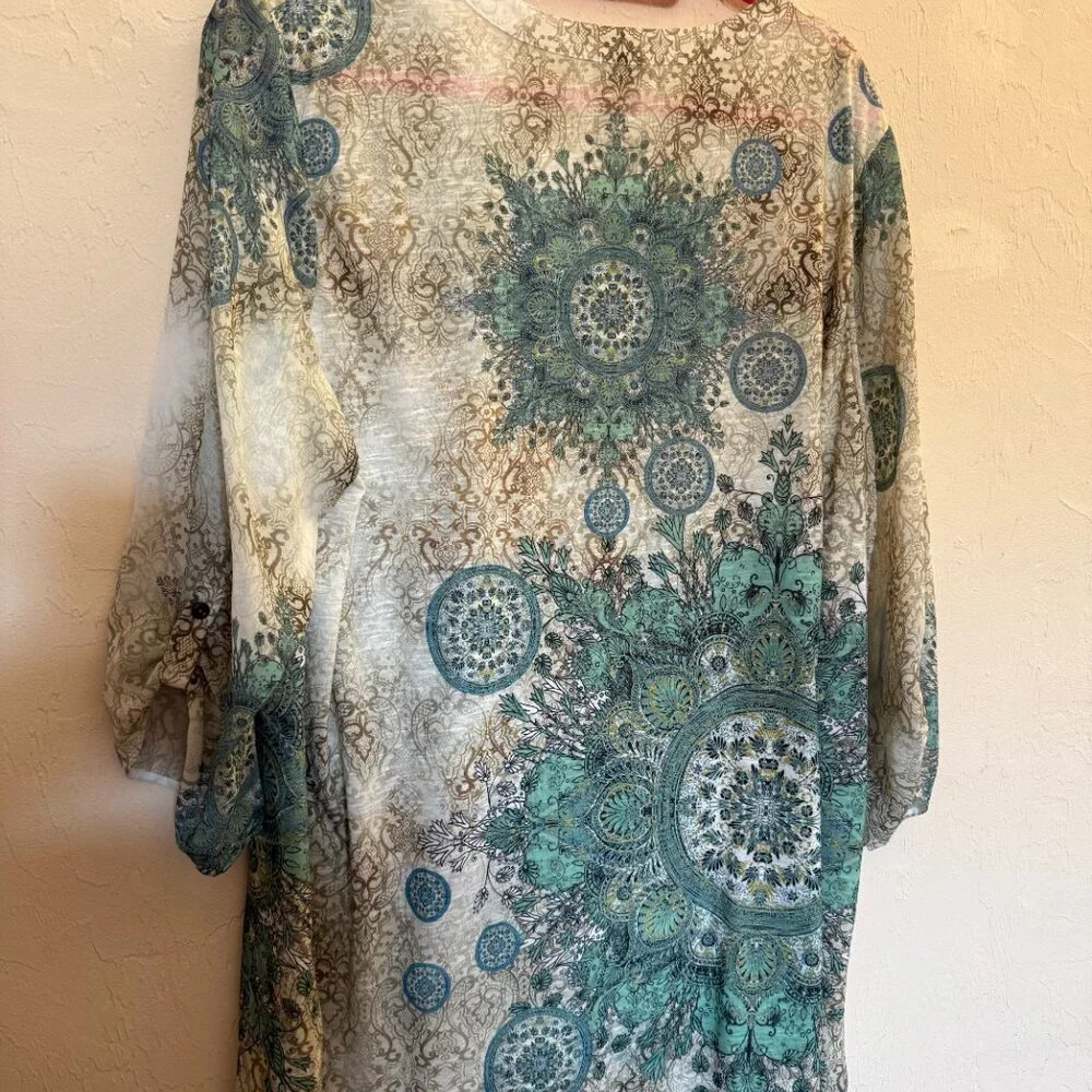 NEW Chico's Top 3/4 Sleeve Pattern, Size 3 - Picture 3 of 8